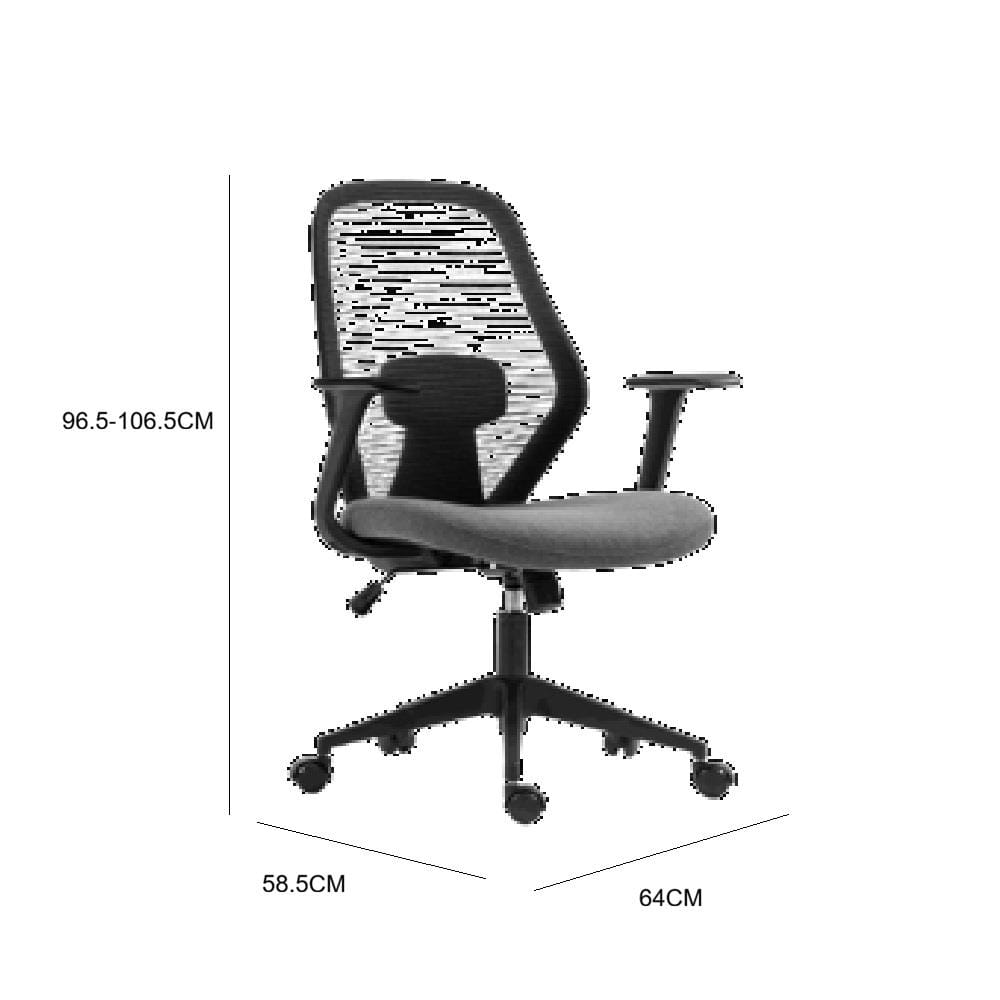OFFICE CHAIR FURDINI 8349MB-BLACK/GREY