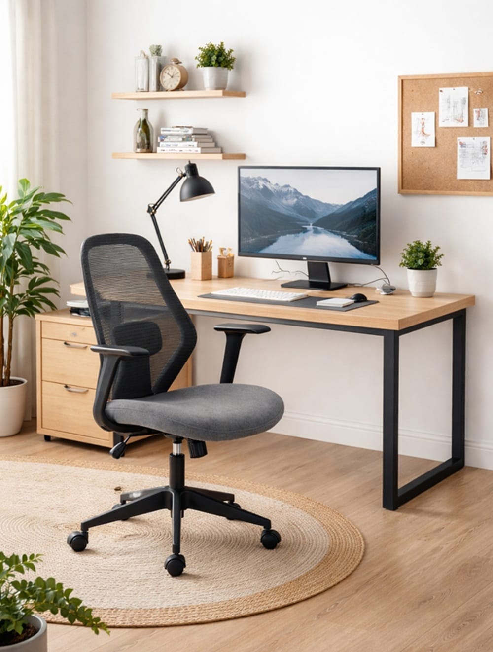 OFFICE CHAIR FURDINI 8349MB-BLACK/GREY