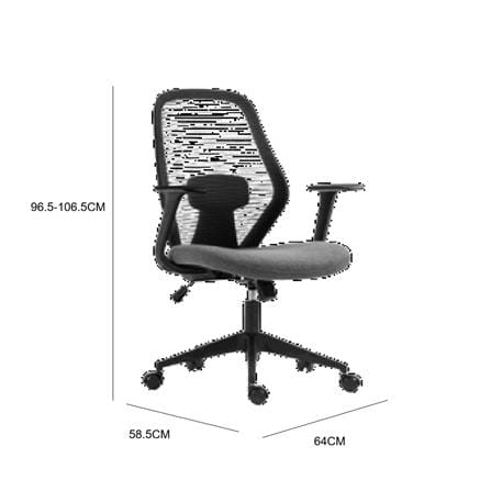 OFFICE CHAIR FURDINI 8349MB-BLACK/GREY