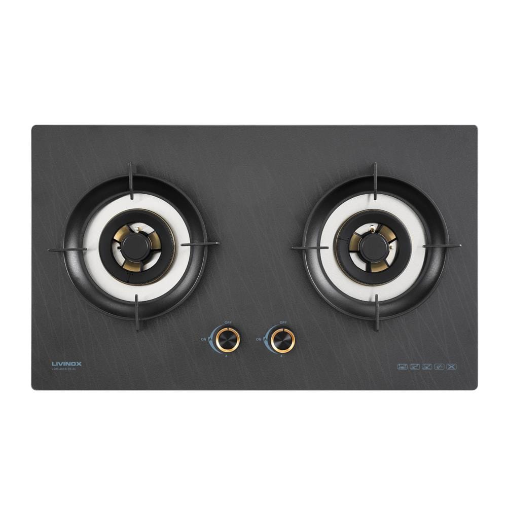 LIVINOX SINTERED STONE GAS HOB LGH-468B 2B-SL 2BURNER 5.5KW 76CM