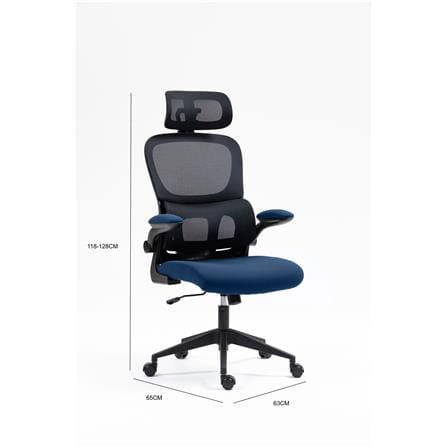 OFFICE CHAIR FURDINI 8375H BLACK/BLUE