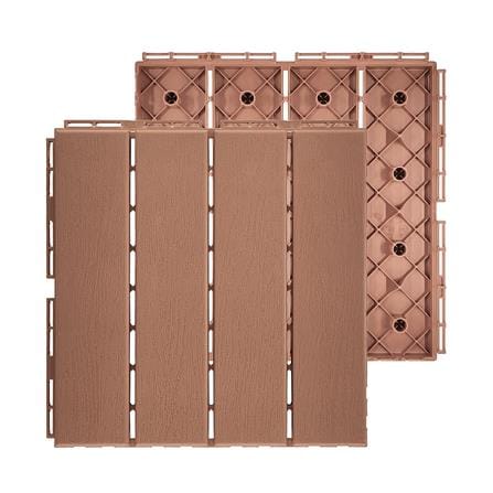 SPRING PP OUTDOOR DECK TILE 30X30X2CM BROWN (10TILES/BOX)