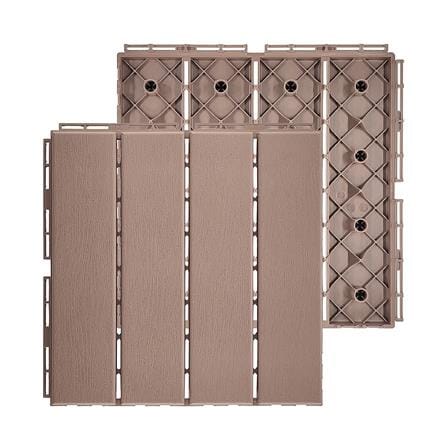 SPRING PP OUTDOOR DECK TILE 30X30X2CM COFFEE (10TILES/BOX)