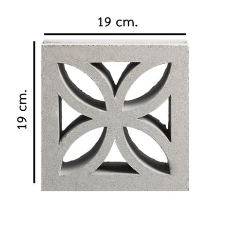 VENTILATION BLOCK 19X19X9CM GRASS FLOWER