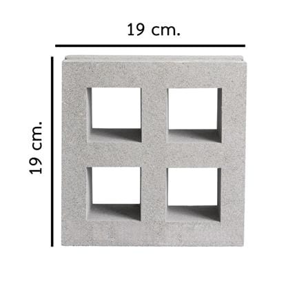 VENTILATION BLOCK 19X19X9CM 4 SQUARE