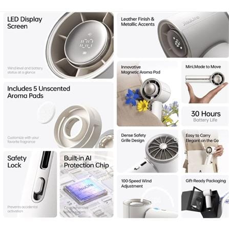 JISULIFE HANDHELD FAN PRO1 MINI-WHITE