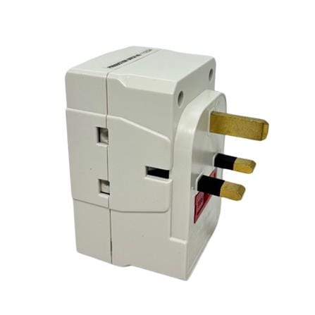 13A 3WAY ADAPTOR WITH FUSE+USB2.4A MS-3L1U1C MORRIES