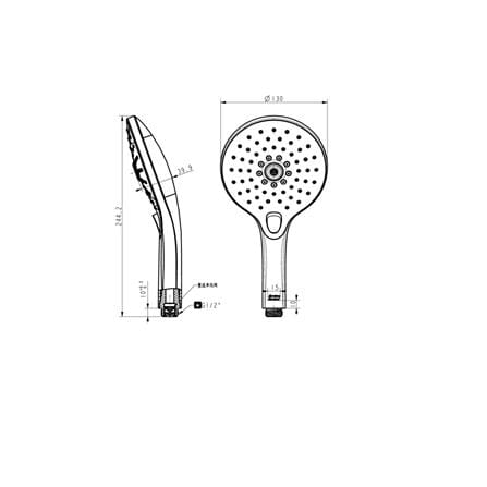 AMERICAN STANDARD RAINCLICK HANDSHOWER FFAS9H11-000A00BF0 HARD GRAPHITE