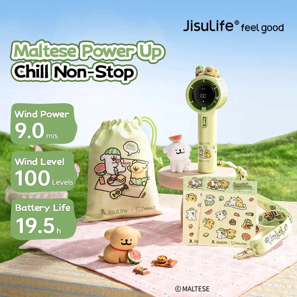 JISULIFE HANDHELD FAN PRO1 MALTESE GREEN