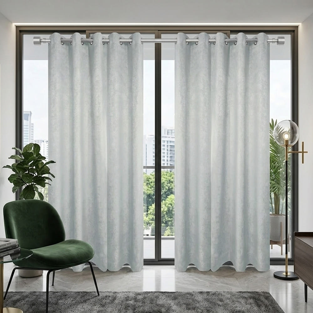 HOME LIVING STYLE CURTAIN EYELET NOAH 180X250CM GRAY