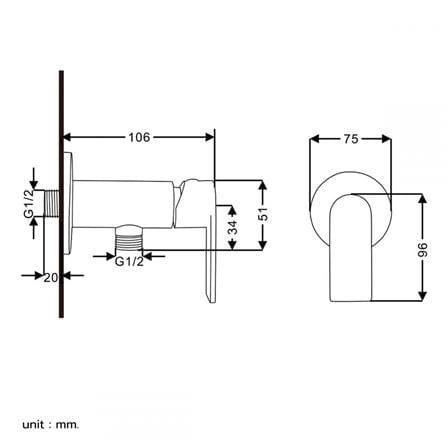 RASLAND BIG STOP VALVE RA C311-C99-MATT