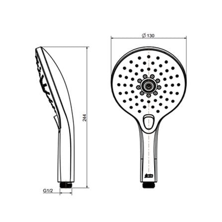AMERICAN STANDARD RAINCLICK HANDSHOWER FFAS9H11-000500BC0 CHROME