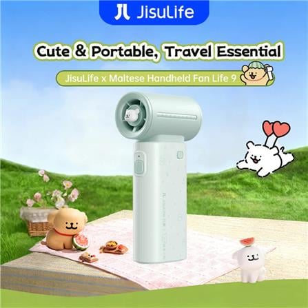 JISULIFE HANDHELD FAN LIFE 9 MALTESE GREEN