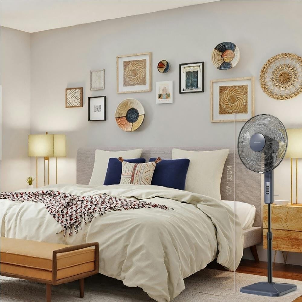 PANASONIC STAND FAN F-MX40JVBBH 16" 56W 5BLADES 3SPEED MIDNIGHT BLUE
