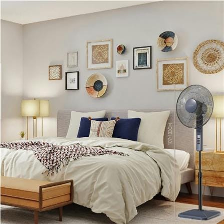 PANASONIC STAND FAN F-MX40JVBBH 16" 56W 5BLADES 3SPEED MIDNIGHT BLUE