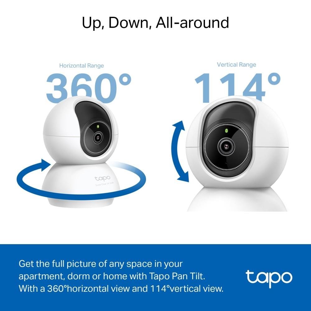 TP-LINK PAN/TILT AI WI-FI HOME SECURITY CAMERA C230 WHITE
