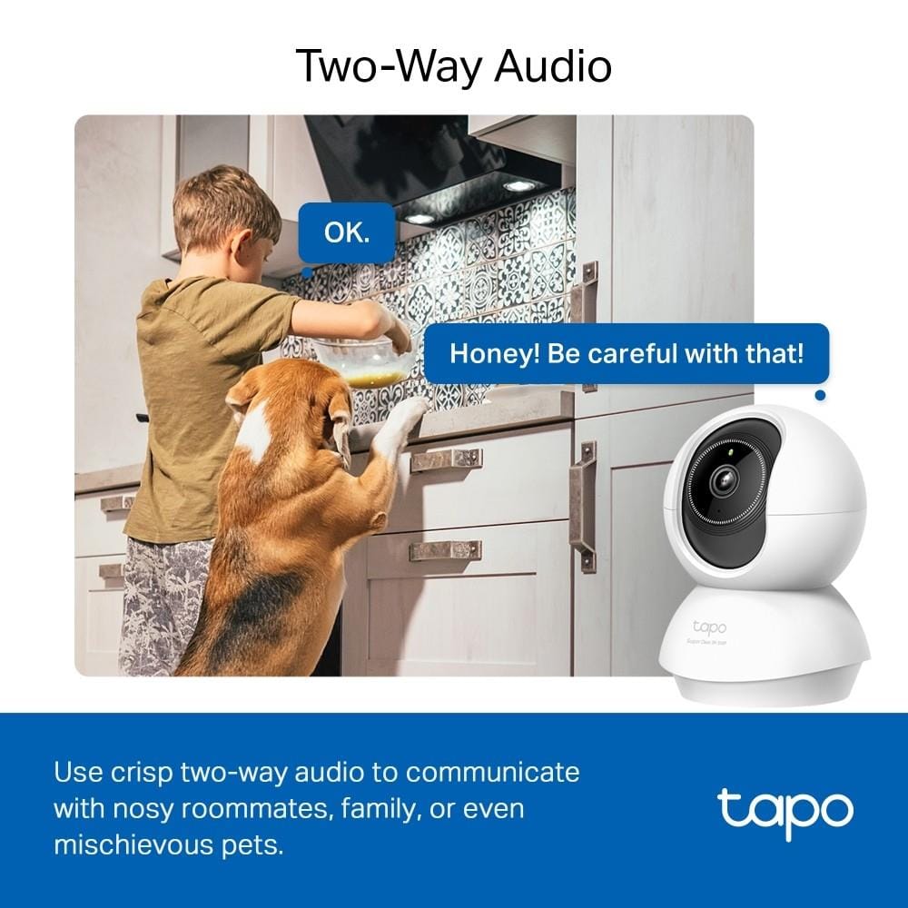 TP-LINK PAN/TILT AI WI-FI HOME SECURITY CAMERA C230 WHITE