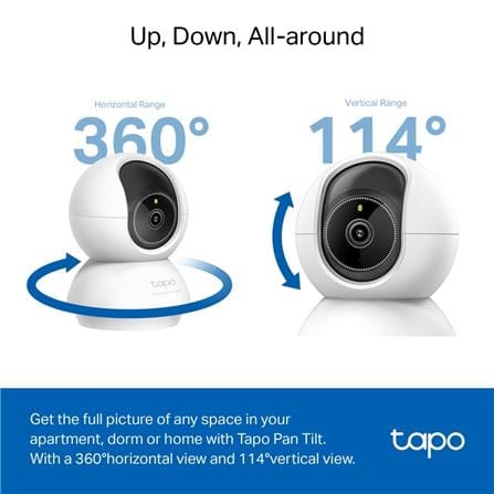 TP-LINK PAN/TILT AI WI-FI HOME SECURITY CAMERA C230 WHITE