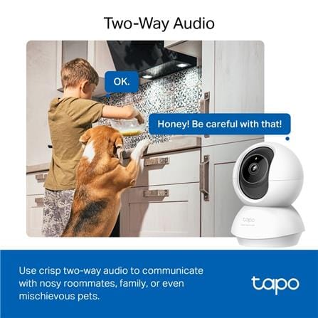 TP-LINK PAN/TILT AI WI-FI HOME SECURITY CAMERA C230 WHITE