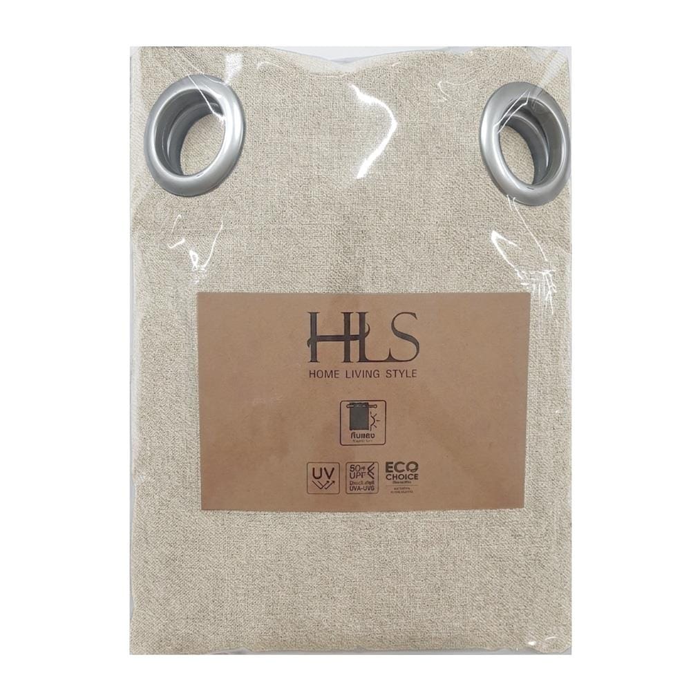 HOME LIVING STYLE CURTAIN EYELET OLIVER 180X250CM BROWN