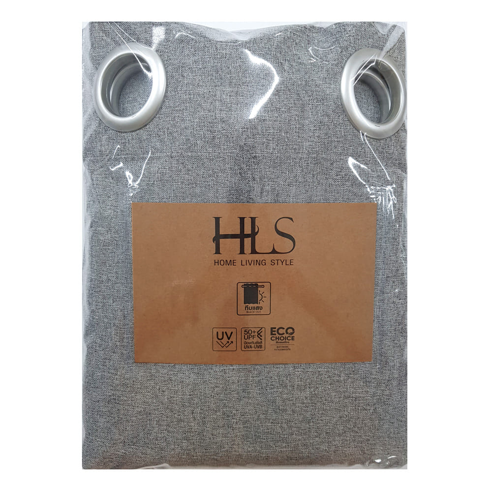 HOME LIVING STYLE CURTAIN EYELET OLIVER 180X250CM GRAY