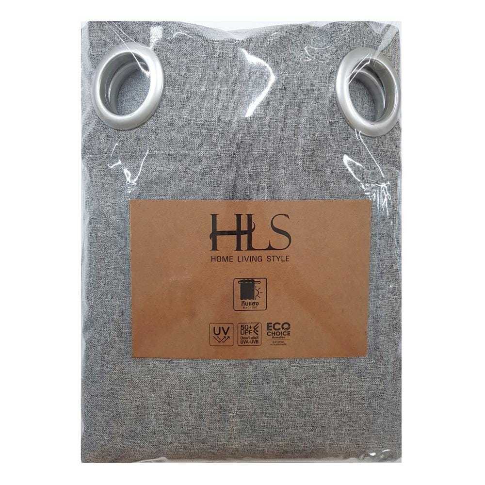HOME LIVING STYLE CURTAIN EYELET OLIVER 180X250CM GRAY