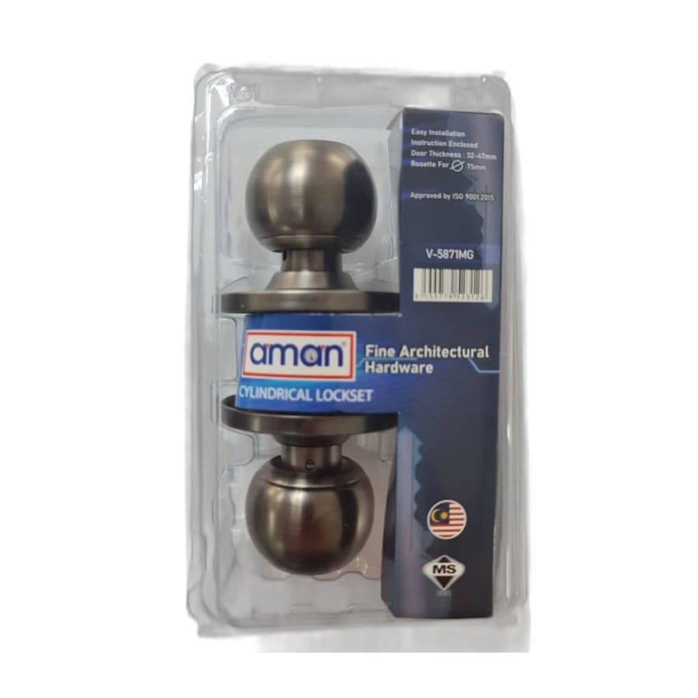 AMAN ENTRANCE KNOB V-5871MG MATT GREY