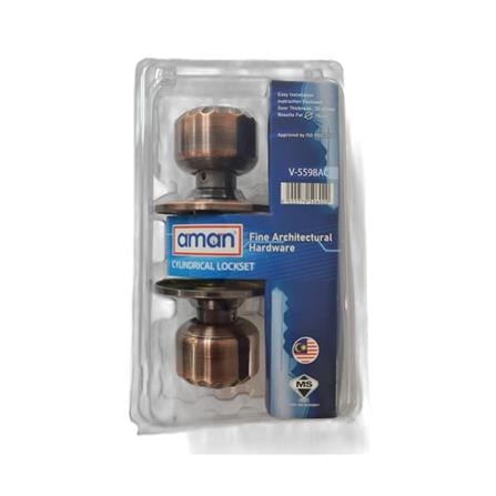 AMAN ENTRANCE KNOB V-5598AC ANTIQUE COPPER
