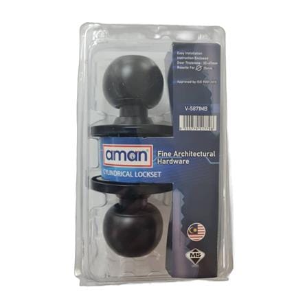 AMAN ENTRANCE KNOB V-5871MB MATT BLACK