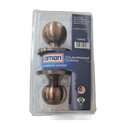 AMAN ENTRANCE KNOB V-5871AC ANTIQUE COPPER