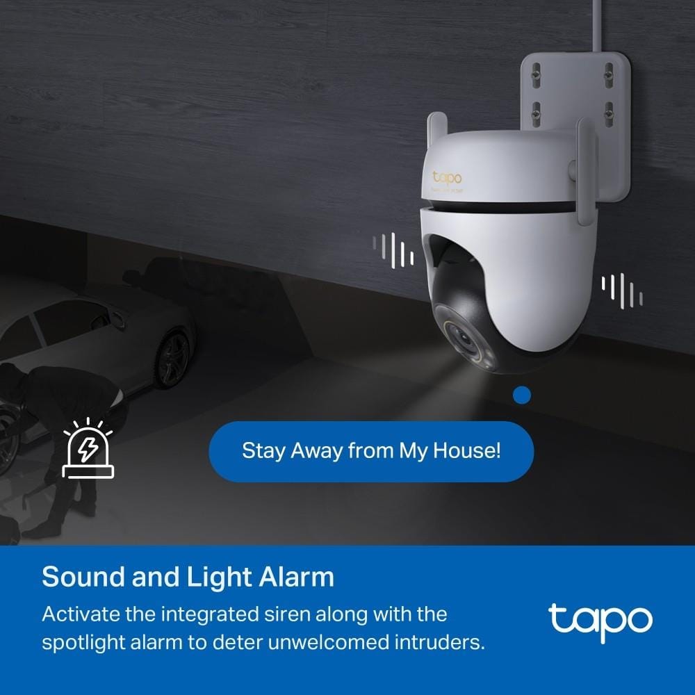TP-LINK OUTDOOR PAN/TILT WI-FI HOME SECURITY CAMERA C530WS WHITE