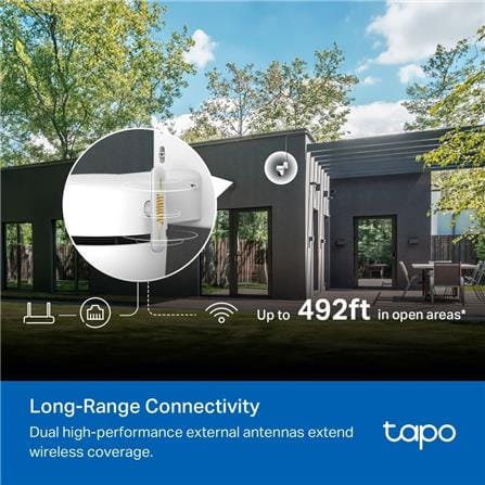 TP-LINK OUTDOOR PAN/TILT WI-FI HOME SECURITY CAMERA C530WS WHITE