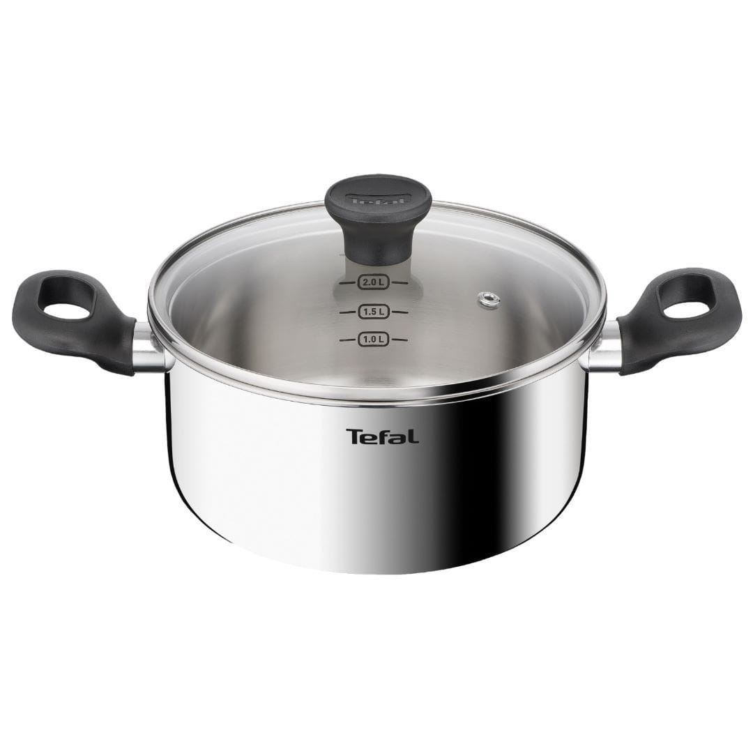 TEFAL STARTER STEWPOT 20CM (NIH) + COOK & CLEAN FP 20CM + SMALL SPATULA (GB)
