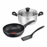 TEFAL STARTER STEWPOT 20CM (NIH) + COOK & CLEAN FP 20CM + SMALL SPATULA (GB)
