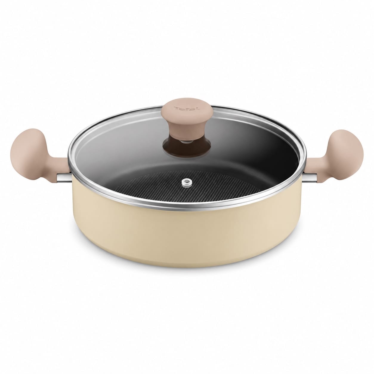 TEFAL DAISY SHALLOW 24CM WITH GLASS LID H04970