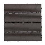WPC FLOOR DECKING STRAIGHT SPRING 30X30CM DARK COFFEE