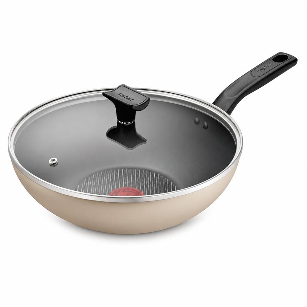 TEFAL COOKWARE CRISTALIA WOKPAN 28CM WITH GLASS LID - B5351695