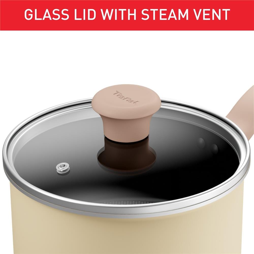 TEFAL DAISY SAUCEPAN 18CM WITH GLASS LID H0492324