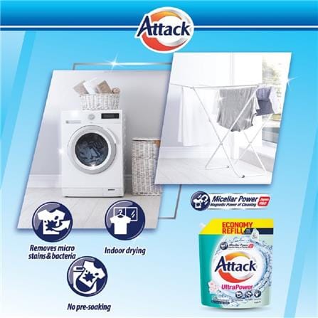 ATTACK LIQ ULTRA POWER REFILL POUCH 3KG AROMATIC FLORAL
