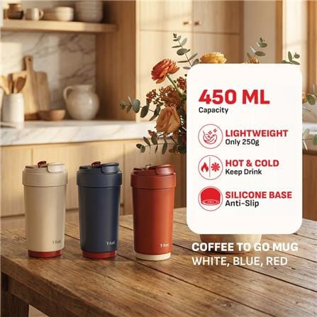 TEFAL COFFEE MUG TO GO 450ML -WHITE N2710313