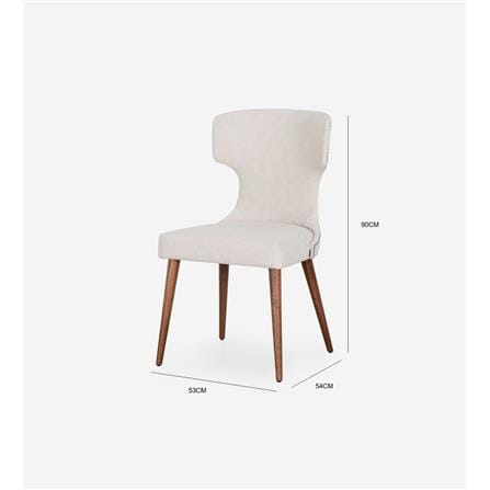 DINING CHAIR GUB REINA WALNUT/CREAM