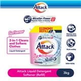 ATTACK LIQ DETER+SOFTNER REFILL POUCH 3KG SWEET FLORAL