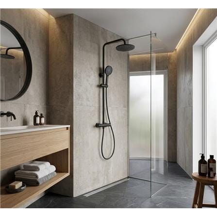 SORENTO 2-WAY RAIN SHOWER SET SRTWT9616-BL BLACK