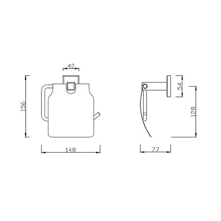 AMERICAN STANDARD TISSUE HOLDER WITH COVER FFAS0489-908500BC0 SQUARE