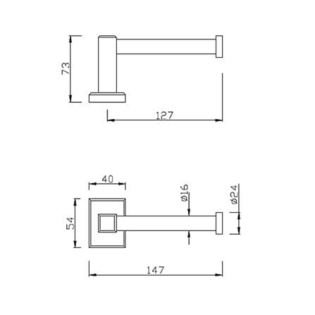 AMERICAN STANDARD TISSUE HOLDER FFAS0487-908500BC0 SQUARE
