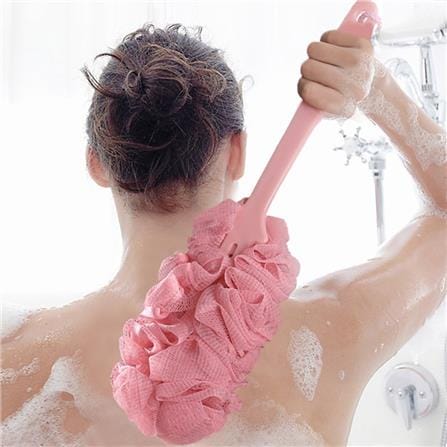 COSSY PLUS BATHBALL WITH PLASTIC HANDLE Y-2701 COLOUR RANDOM PICK
