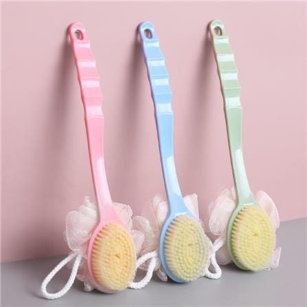 COSSY PLUS DOUBLE SIDE SCRUBBER WITH HANDLE Y-2702 COLOUR RANDOM PICK