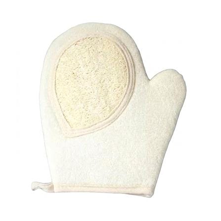 COSSY PLUS LOOFAH BATH GLOVES C-7209 LIGHT BEIGE