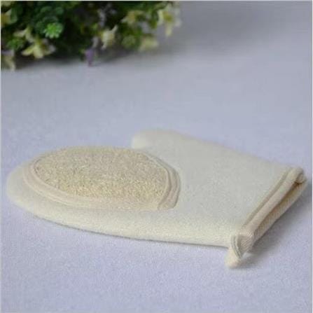 COSSY PLUS LOOFAH BATH GLOVES C-7209 LIGHT BEIGE