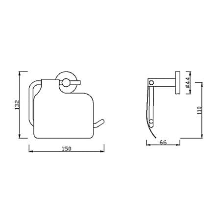 AMERICAN STANDARD TISSUE HOLDER WITH COVER FFAS1489-908500BC0 ROUND